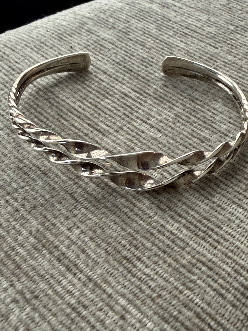 Twisted Sterling Silver Open Cuff Bracelet